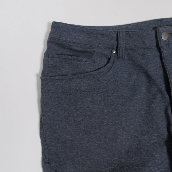 Lululemon Men's ABC Pant Slim *Tech Canvas 33" Heathered Deep Navy Size 34 - Picture 6 of 12